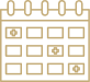 A grid of small, evenly spaced yellow squares on a light background.