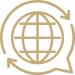 A promotional graphic featuring the Harmony Chicago Suites logo alongside icons representing Spanish and Tagalog cultural programming.