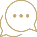 A graphic icon of a bed with a checkmark, indicating accommodations or special requests, set inside a circular frame with a gold border.