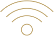 Icon of a Wi-Fi signal representing high-speed internet connectivity.