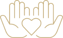 A medical symbol with a stylized, symmetrical design featuring a central circle and radiating lines, representing healthcare or therapy services.