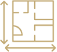 Floor plan layout of Harmony Park Ridge Suites, showing private and semi-private rooms with their arrangement and dimensions.